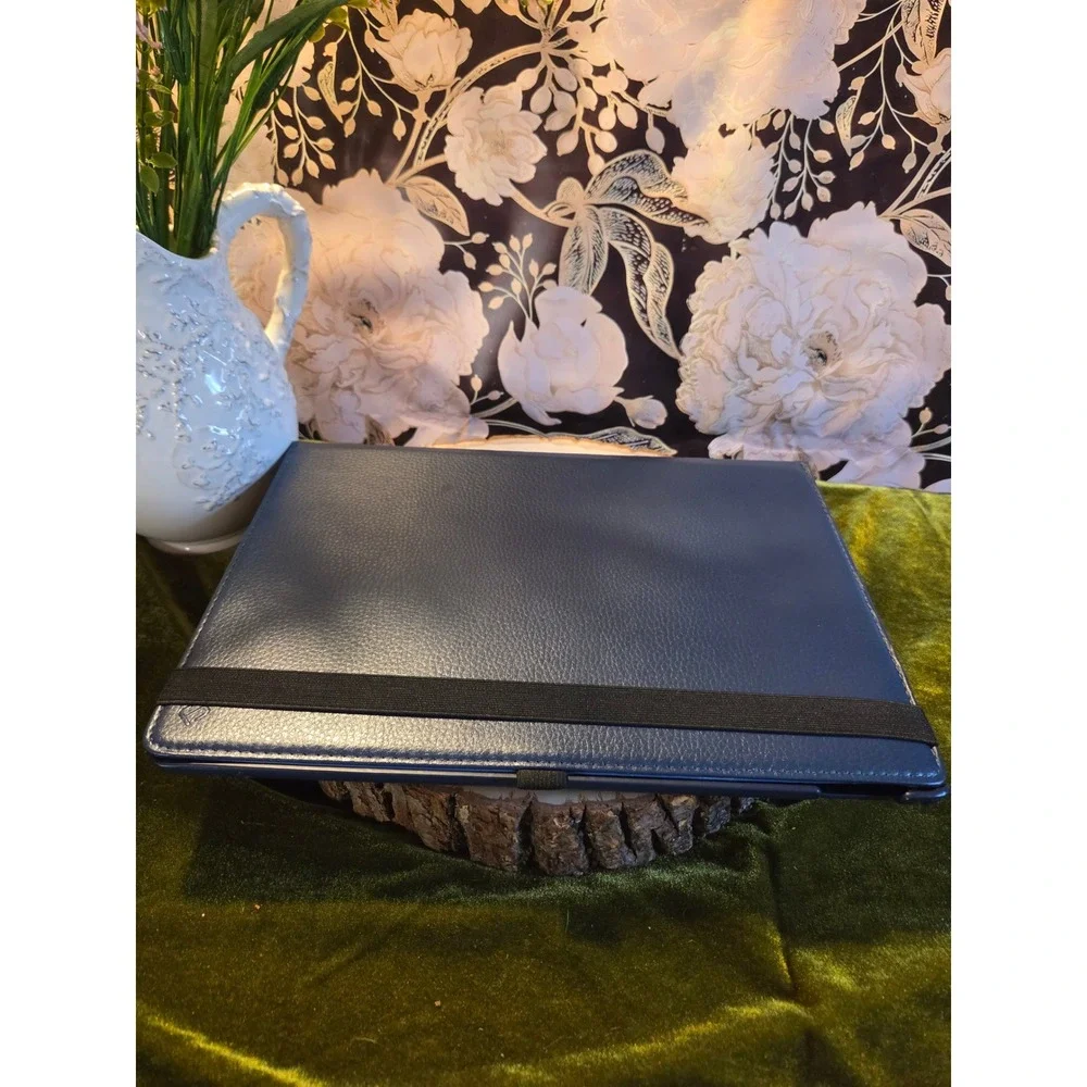 Leather Blue Rotating iPad Pro Tablet Case‎ and JETech Glass Screen Protector